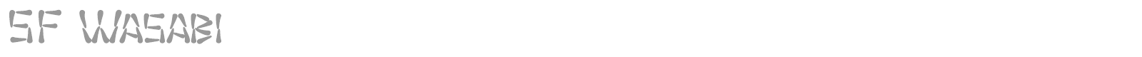 SF Wasabi font preview